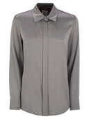 Max Mara Studio Baden klassisches Seidensatin -Shirt