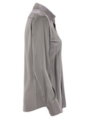 Max Mara Studio Baden klassisches Seidensatin -Shirt