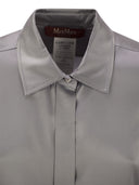 Max Mara Studio Baden klassisches Seidensatin -Shirt