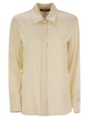 Max Mara Studio Baden klassisches Seidensatin -Shirt