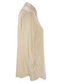 Max Mara Studio Baden klassisches Seidensatin -Shirt
