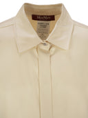 Max Mara Studio Baden klassisches Seidensatin -Shirt
