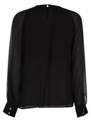 Max Mara Studio Golfo Pure Silk Georgette Blouse