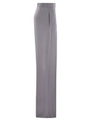 Max Mara Studio Attila Wide Trousers In Enver Satin