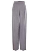 Max Mara Studio Attila Wide Trousers In Enver Satin