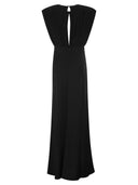 Max Mara Studio Randers Georgette And Enver Satin Long Dress