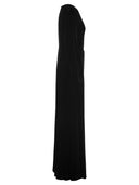 Max Mara Studio Baia Long Dress In Shaved Velvet