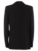 Max Mara Studio Titania Viscose Blend Double Breasted Blazer