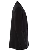 Max Mara Studio Titania Viscose Blend Double Breasted Blazer