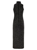 MAX Mara Studio Berlina Vestido largo en hilo de viscosa con lentejuelas