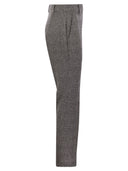 Max Mara Studio Gerico Slim Trousers In Cotton And Viscose Blend