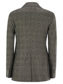 Max Mara Studio Ettore podwójnie piersi Prince of Wales Blazer