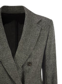 Max Mara Studio Ettore podwójnie piersi Prince of Wales Blazer