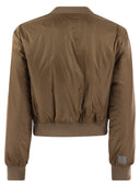S Max Mara Greenbi Reversible Canvas Bomber Jacket
