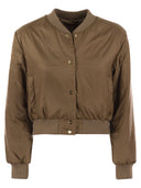 S Max Mara Greenbi Reversible Canvas Bomber Jacket
