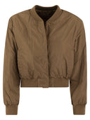 S Max Mara Greenbi Reversible Canvas Bomber Jacket