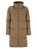 S Max Mara Dante Reversible Long Down Jacket In Camel