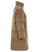 S Max Mara Dante Reversible Long Down Jacket In Camel