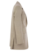 Max Mara Acacia1234 Single Breasted Wool Canvas Blazer