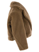 Max Mara Gardone Icon Crop Teddy Bear Coat In Camel