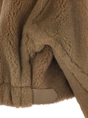Max Mara Gardone Icon Crop Teddy Bear Coat In Camel