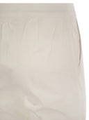 Pantaloni di raso di cotone Max Mara Okra