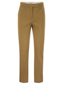 Pantaloni di raso di cotone Max Mara Okra