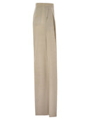 Max Mara Acinoso1234 LANA DE LA LO ROLA PANTOS DE PIEZAS