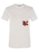 Max Mara Nunzio Short Sleeved T Shirt With Pocket And Embroidery