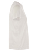 Max Mara Nunzio Short Sleeved T Shirt With Pocket And Embroidery