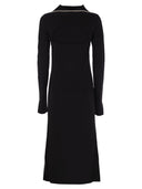 Sportmax Operoso Tight Fitting Viscose Blend Crepe Knit Dress