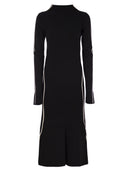 Sportmax Operoso Tight Fitting Viscose Blend Crepe Knit Dress