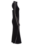 Sportmax Operoso Tight Fitting Viscose Blend Crepe Knit Dress