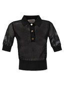 Sportmax Casta Mesh Strick Poloshirt