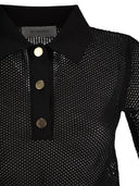Sportmax Casta Mesh Strick Poloshirt