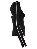 Sportmax Fitted Long Sleeves T Shirt With Contrasting Edges Adda