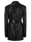 Sportmax Teoria Nappa Leather Long Blazer