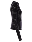 Sportmax Negus Scuba Jersey T Shirt With Rhinestones
