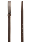 Max Mara Newplate15 Leather Belt With Logo Plaque