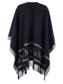 Max Mara Hilde Wool Cape With Fringes