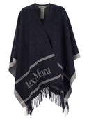 Max Mara Hilde Wool Cape With Fringes