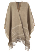 Cape en laine Max Mara Hilde avec franges