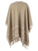 Cape en laine Max Mara Hilde avec franges