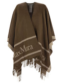 Max Mara Hilde Wool Cape With Fringes