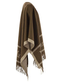 Max Mara Hilde Wool Cape With Fringes