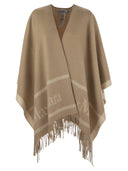 Max Mara Hilde Wool Cape With Fringes