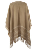 Max Mara Hilde Wool Cape With Fringes