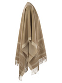 Max Mara Hilde Wool Cape With Fringes