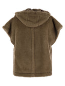 Max Mara Lanoso4 Teddy Fabric Weste Cape