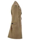 Weekend Max Mara Elodia Double Breasted Gabardine Anti Drip Trench Coat